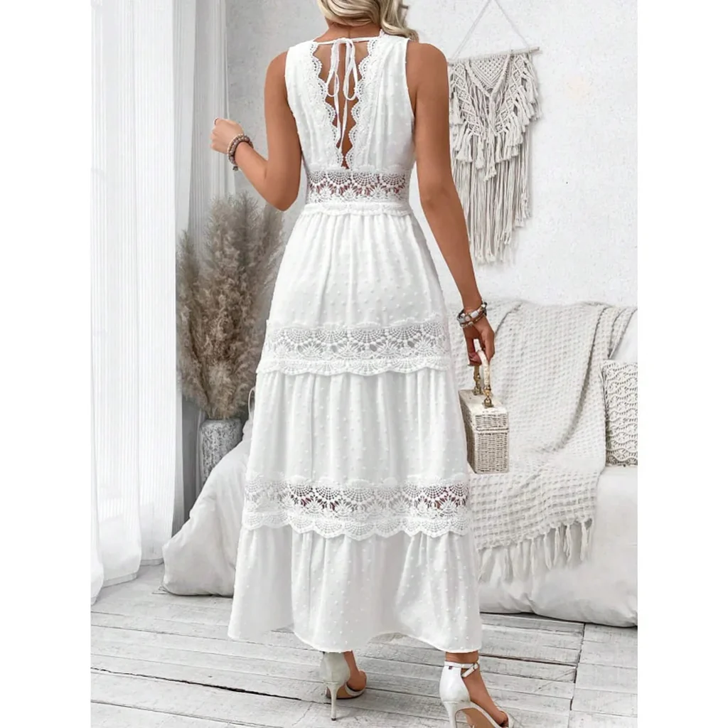 white maxi dress