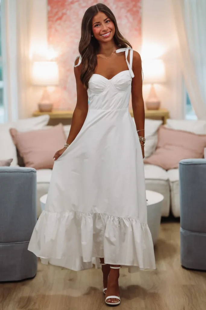 white maxi dress